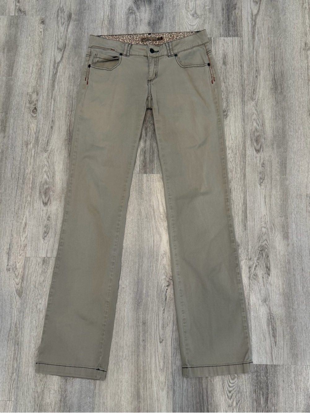 Prana Khaki‎ Pants Size 4 Tall Straight Leg Outdoor Hiking